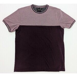 Denim & Flower Men's Maroon Short Sleeve T Shirt Size Large